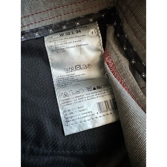 Alberto Ceramica Pants Mens 32x34 Gray‎ Straight Leg Modern Fit Performance - Picture 6 of 14